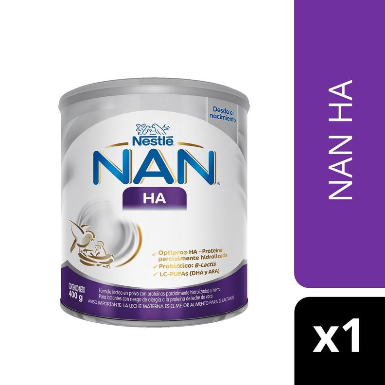 Leche Nan® Ha 400g Tarro Fórmula Infantil-0