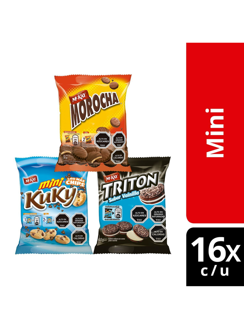 Galleta NESTLÉ® MCKAY® Mini Morocha, Triton & Kuky X48 Unidades-1