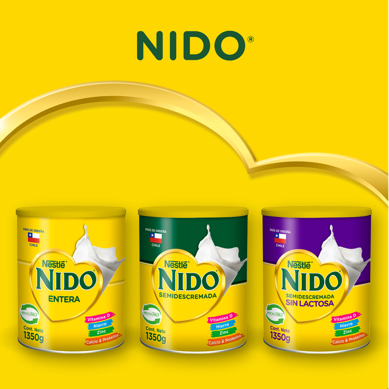 Leche en polvo NIDO® Semidescremada Sin Lactosa Tarro 1350g Pack x3
-4