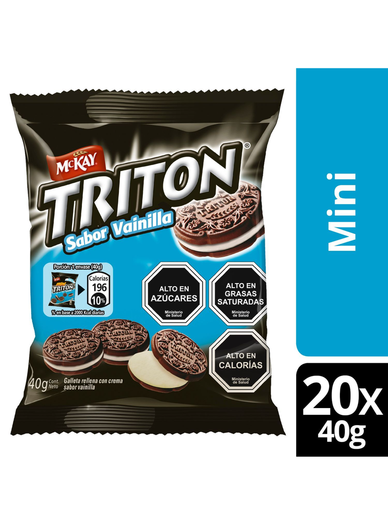 Galleta sandwich TRITON® Mini Vainilla 40g X20-1