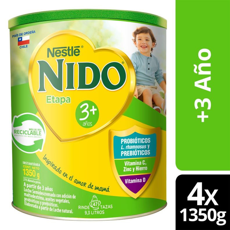 Leche Nido 3+ Protectus® 1350g Pack X4-0