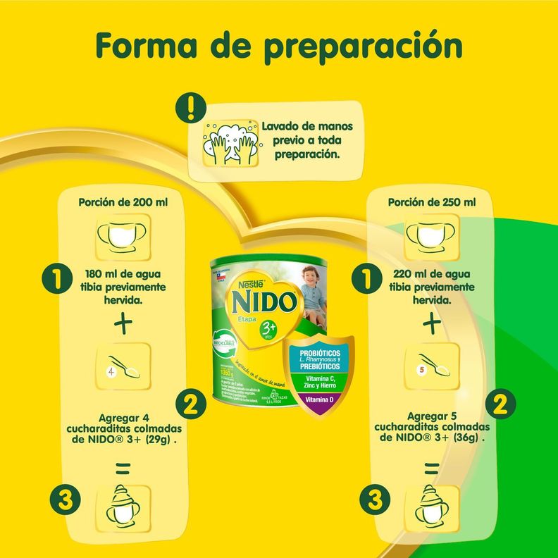 Leche Nido 3+ Protectus® 1350g Pack X4-2