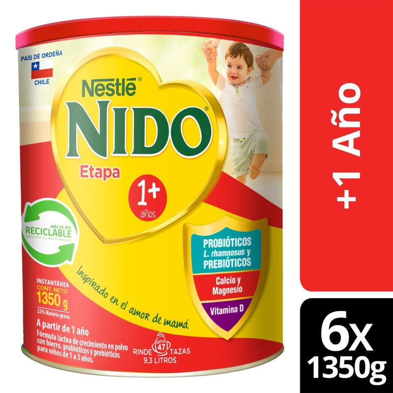 Leche Nido 1+ Protectus® 1350g Tarro X6 -0