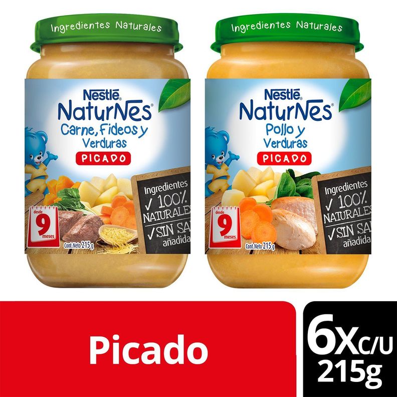 Picado Nestlé® Naturnes® Pollo y Carne Quinoa X12 Frascos-0