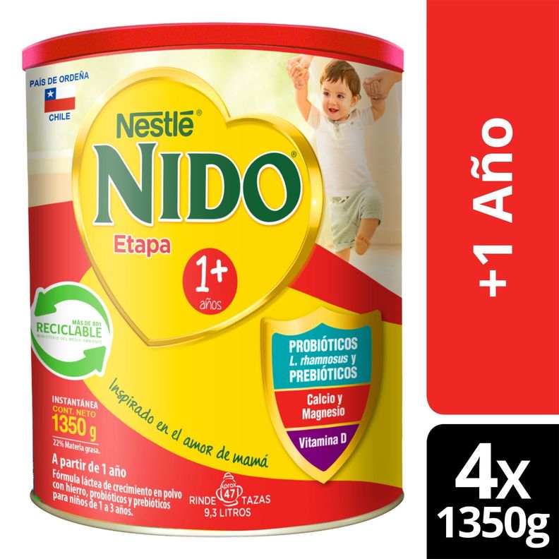 Leche Nido 1+ Protectus® 1350g Pack X4-0