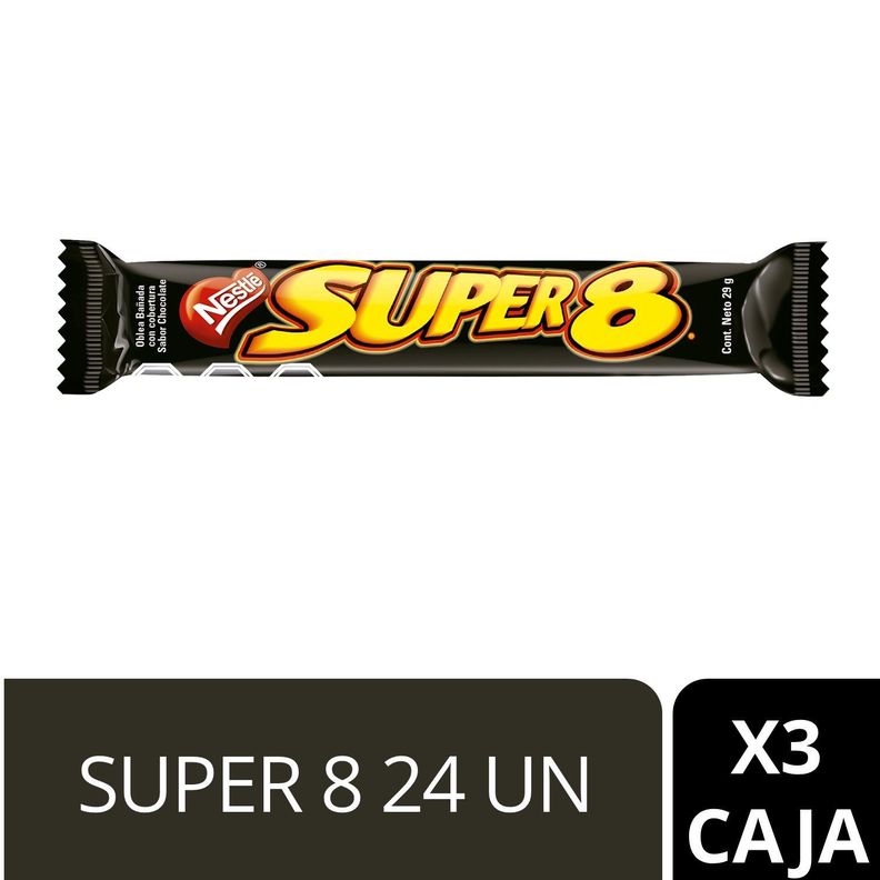 Oblea bañada SUPER 8® Caja 24x29g X3 Cajas-0