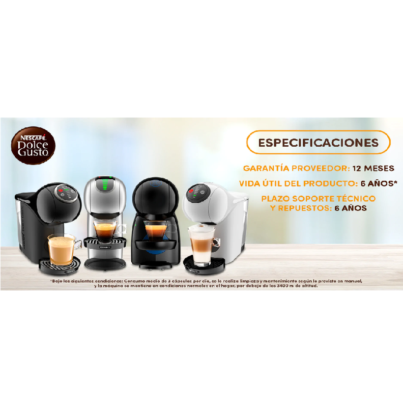 Cafetera DG Genio S White + Cápsulas Starbucks X6 Cajas-5
