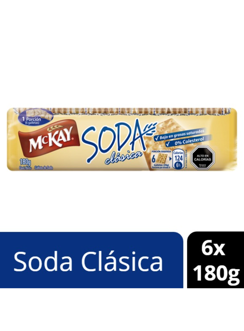 Galletas MCKAY® Soda Clásica 180g X6Por Nestlé-0