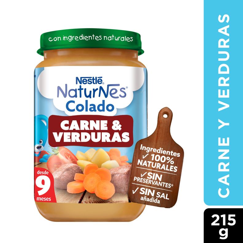 Colado NESTLÉ® NATURNES® Carne y Verduras Pack x12-0