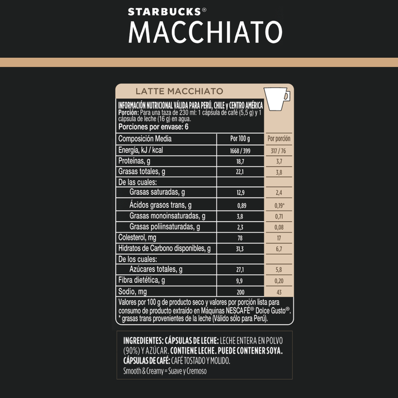 Starbucks Dolce Gusto® Latte Macchiato  X3Cajas-3