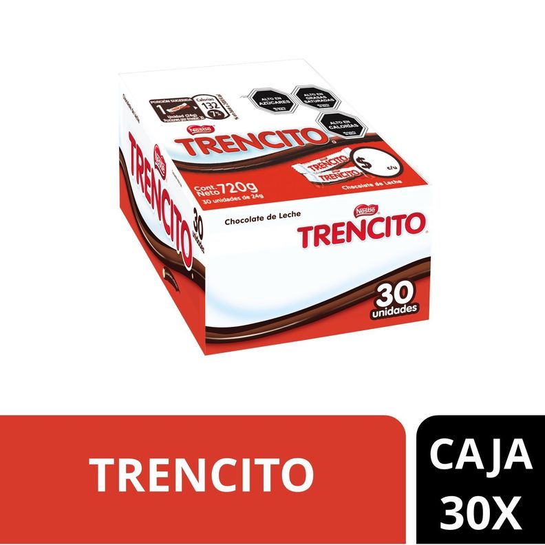 Chocolate de leche TRENCITO® Barra Caja 30x24g-0