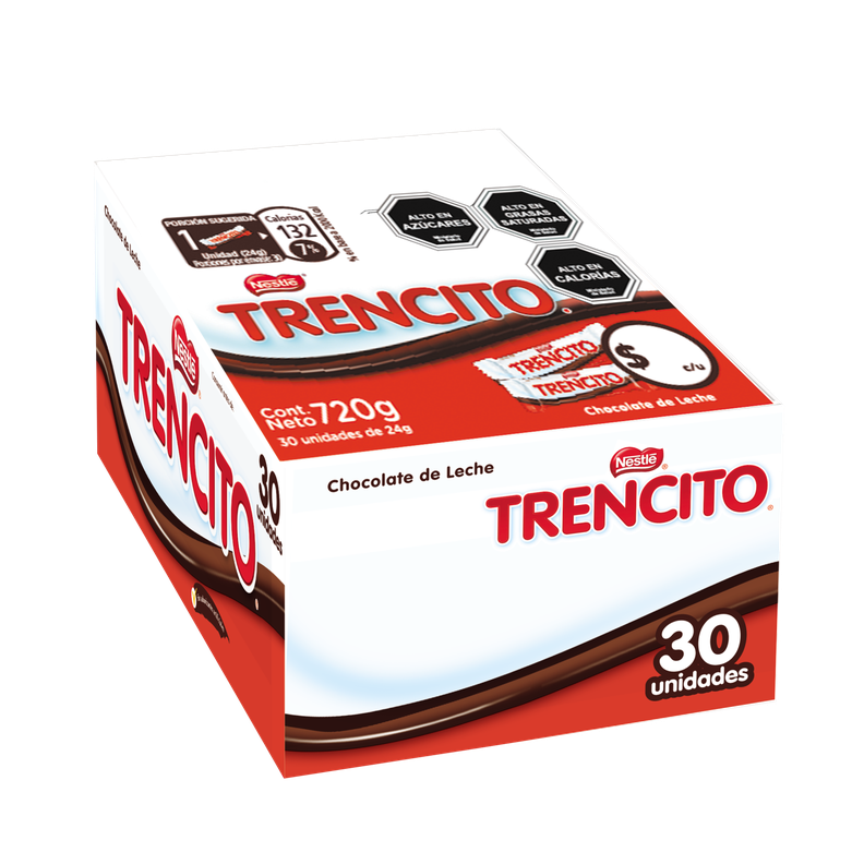Chocolate de leche TRENCITO® Barra Caja 30x24g-1