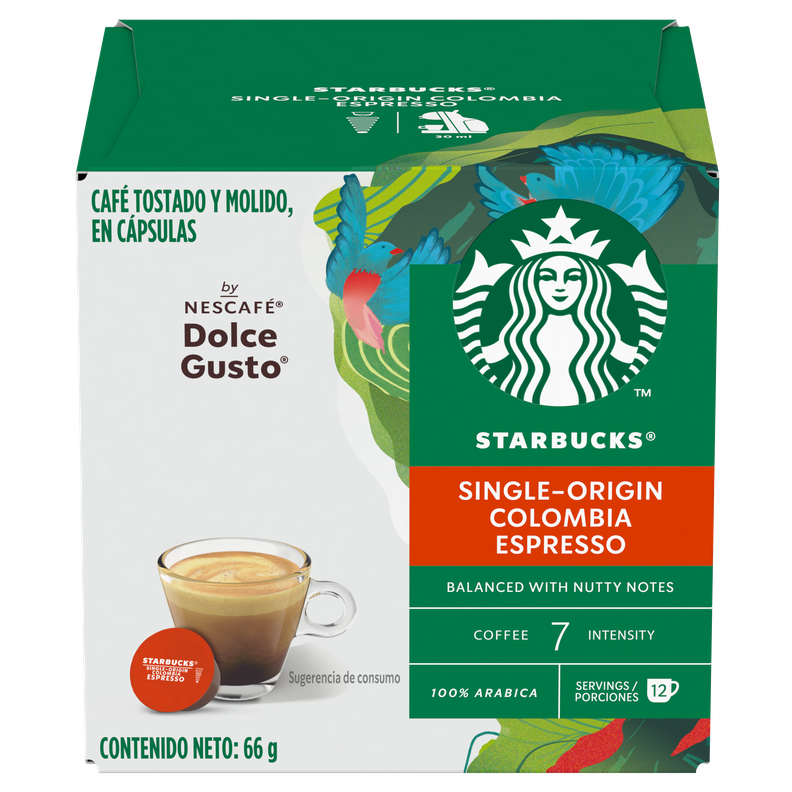 Starbucks NESCAFÉ® Dolce Gusto® Espresso Colombia 12 Cápsulas X3Cajas-1