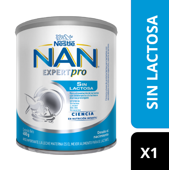Leche Nan Sin Lactosa 400g Tarro Fórmula Infantil-0