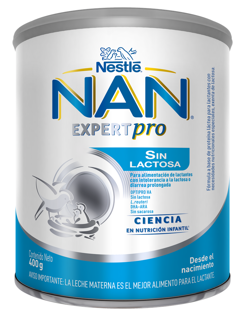 Leche Nan Sin Lactosa 400g Tarro Fórmula Infantil-1