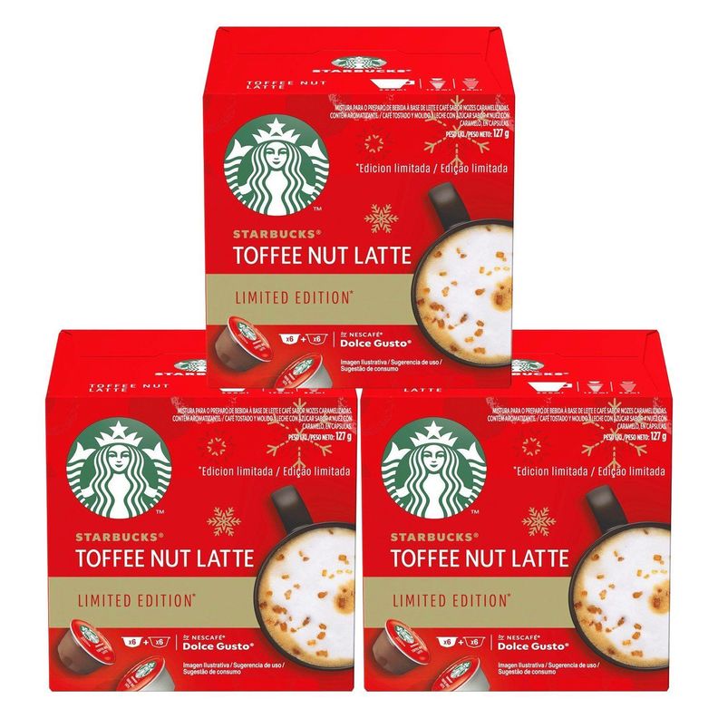 Starbucks® NESCAFÉ® Dolce Gusto® Toffee Nut Latte 12 Cápsulas X3-0