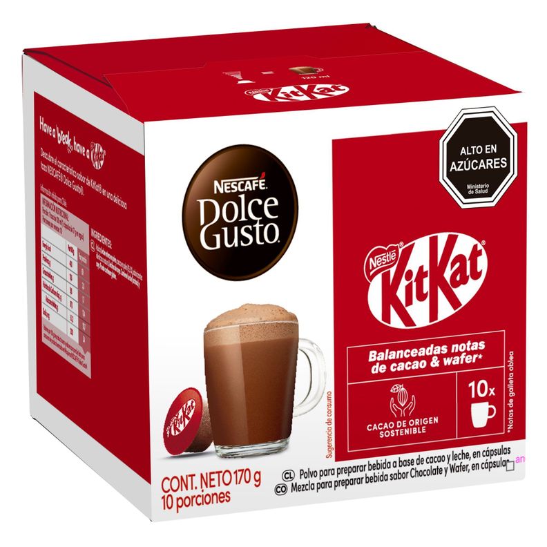 Café NESCAFÉ DOLCE GUSTO® Kit Kat 10 Cápsulas-0