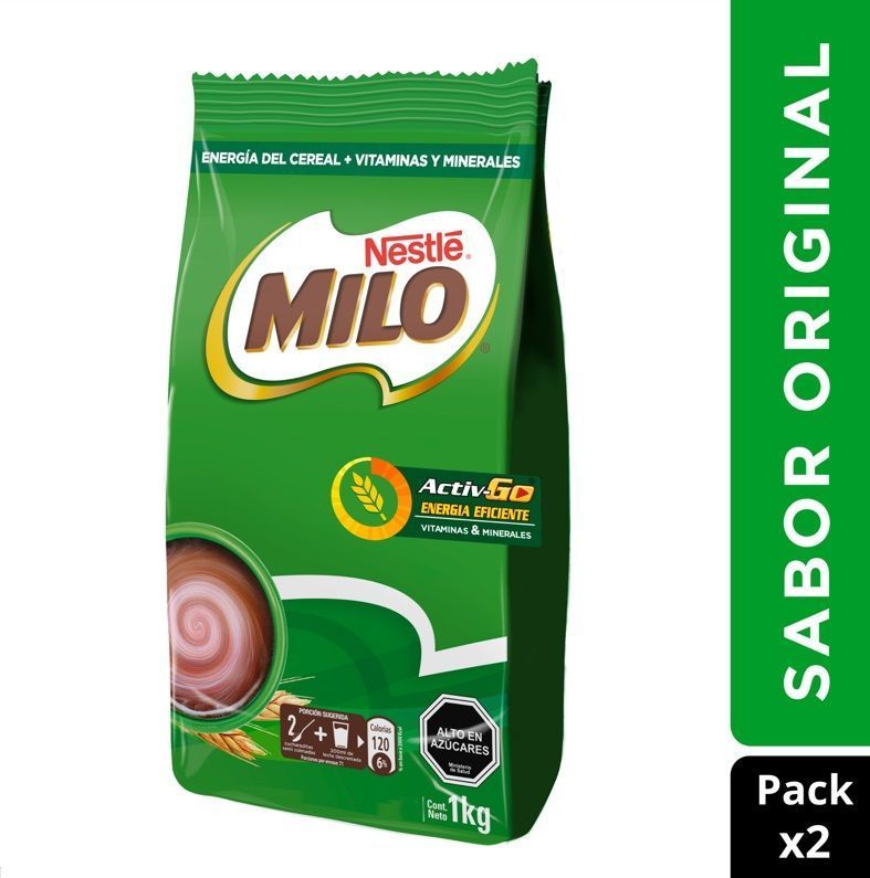 Saborizante Leche MILO ACTIV-GO Bolsa 1000g PackX2-0
