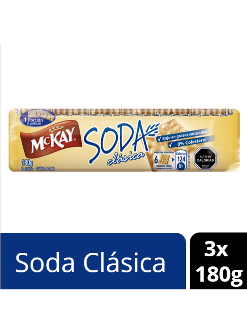 Galleta Mckay® Soda Clásica 180g Pack X3-0