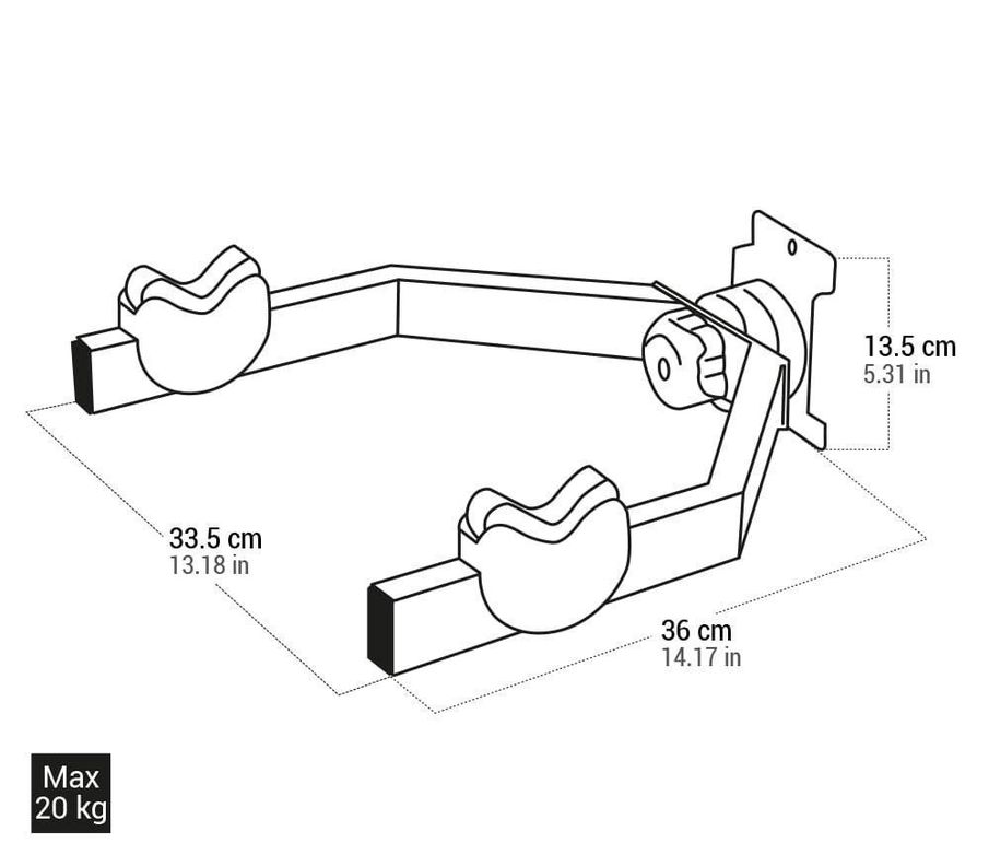 Gancho Soporte Para Bicicleta Horizontal Con Regulacion de Angulo-1