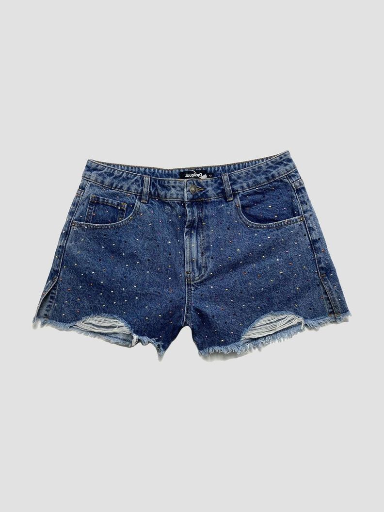 Ropa Casual Colorida Pantalón Corto Acolchado Desigual Mujer