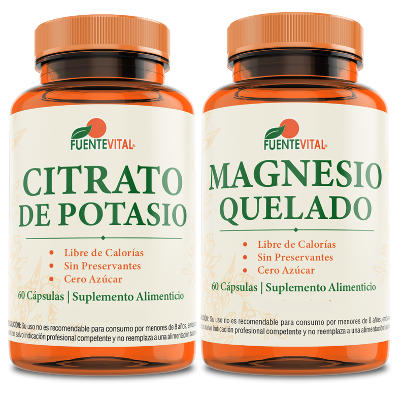 Citrato de potasio +  magnesio Quelado Pack -0