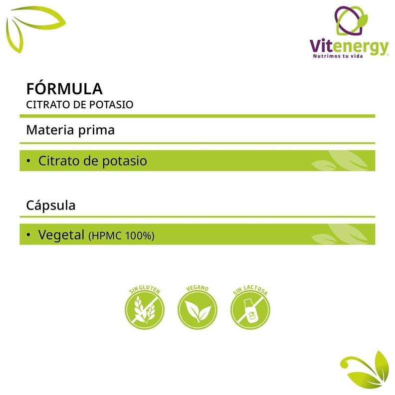 Citrato de potasio +  magnesio Quelado Pack -3