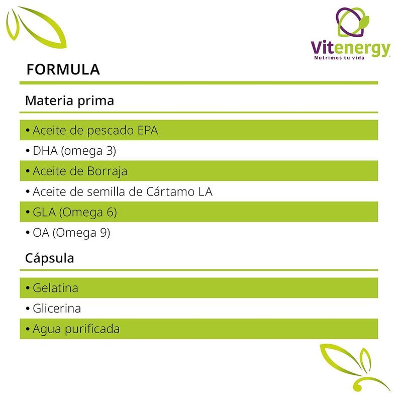 Omega 3 6 9 - Multi Fish Oil - EPA/DHA - Pack x 2 - Cápsula Soft Gel-3