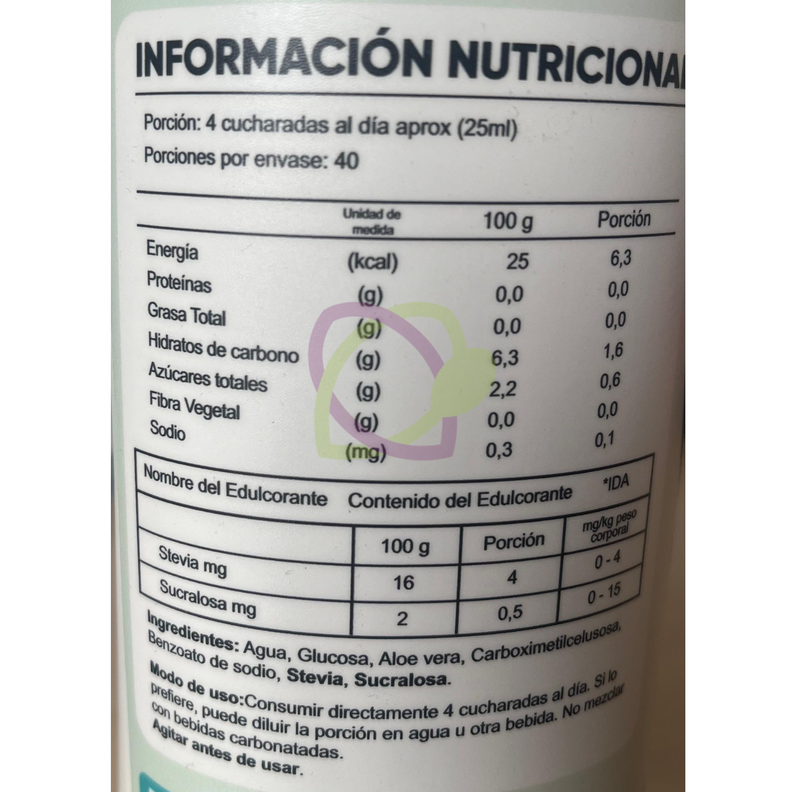 Aloe vera gel 100% - 1 litro + stevia oferta pack 2-1