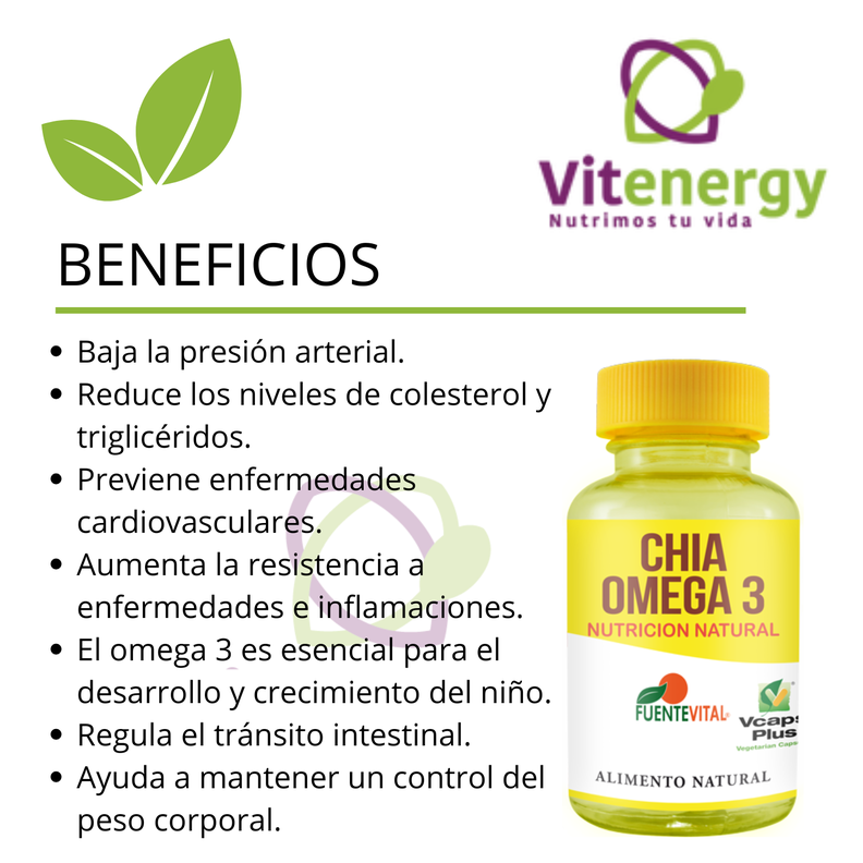 Chia omega 3 capsulas-colesterol- estreñimiento x 1 -1