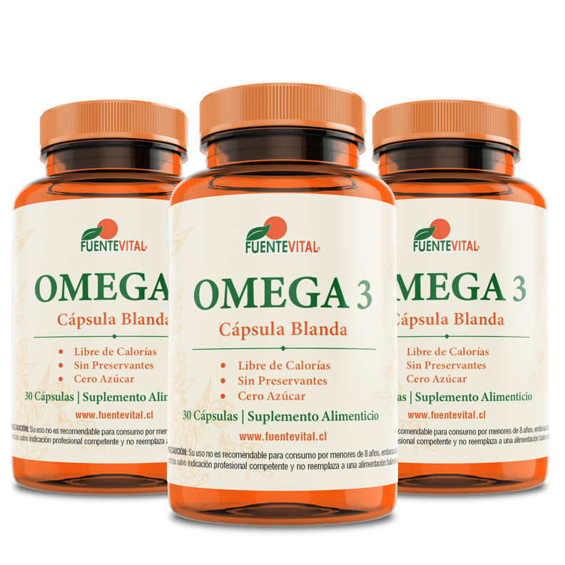 OMEGA 3 SOFT GEL - 90 CAPSULAS - 1400 mg. PACK x3
