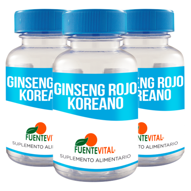 GINSENG ROJO COREANO - CAPSULA VEGETAL 500 mg -  PACK x3-0