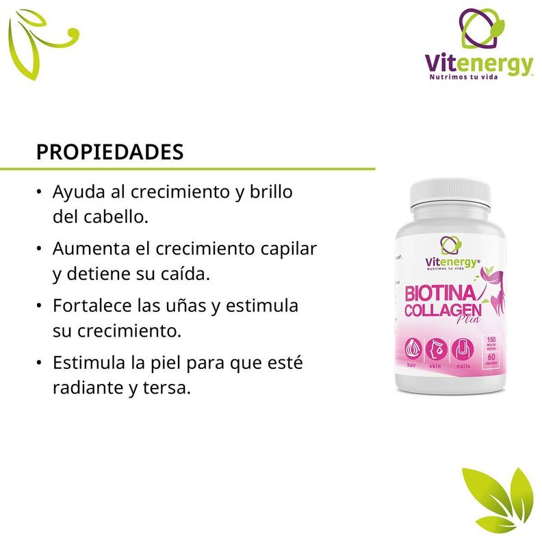 Colágeno Hidrolizado - Zinc- Vitamina E + Biotina Plus Pack-5