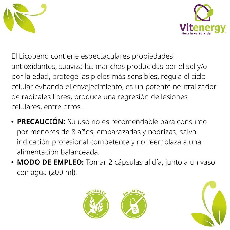 Colágeno Biotina - Zinc + Antioxidante Licopeno. Pack -2