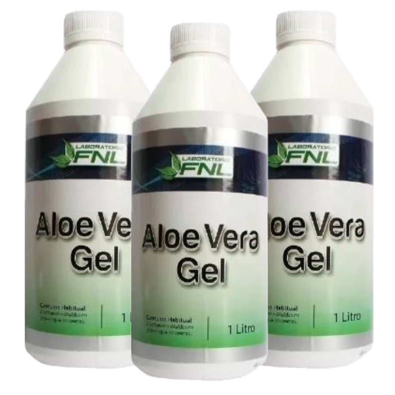 Aloe vera gel 100% + Stevia - 1 litro  Pack 3-0