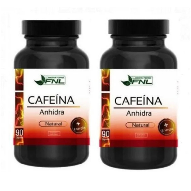 Cafeina Anhidra 180 cápsulas  Energizante  Pack x2-0
