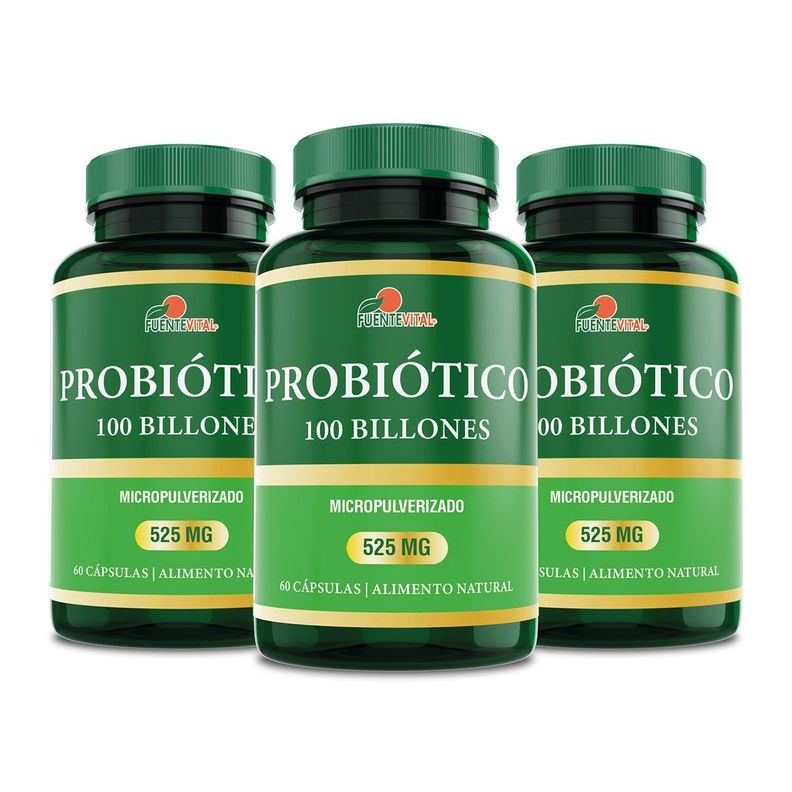 PROBIOTICO 100 BILLONES 10 CEPAS | SALUD DIGESTIVA E INMUNE PACK x3