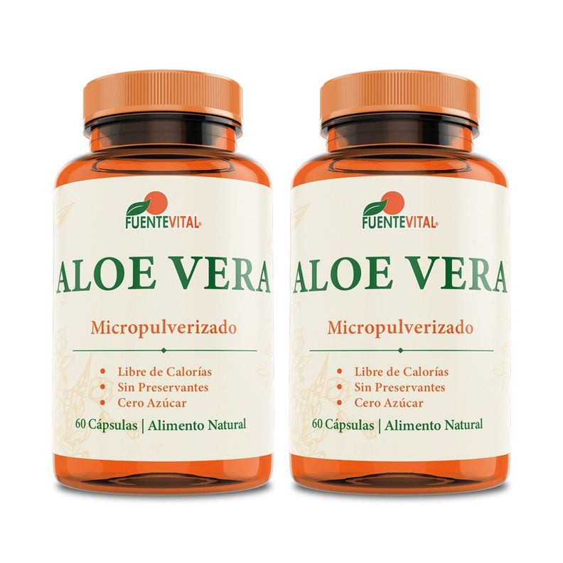 Aloe vera 100% Capsula Vegan estrenimiento, digestion x 2