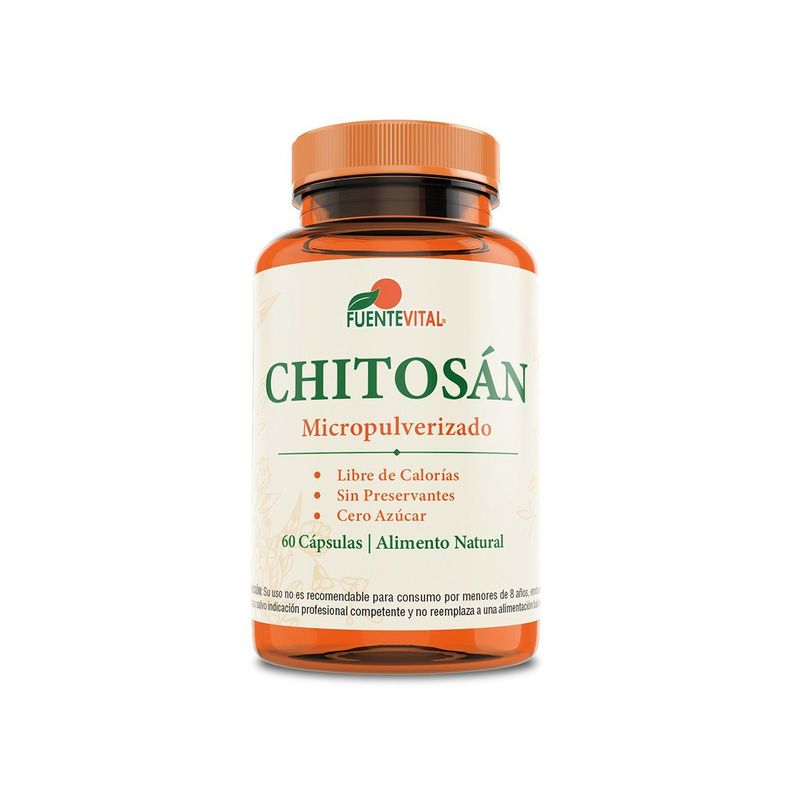 Chitosán 100%-60 cápsulas -quemador natural -0