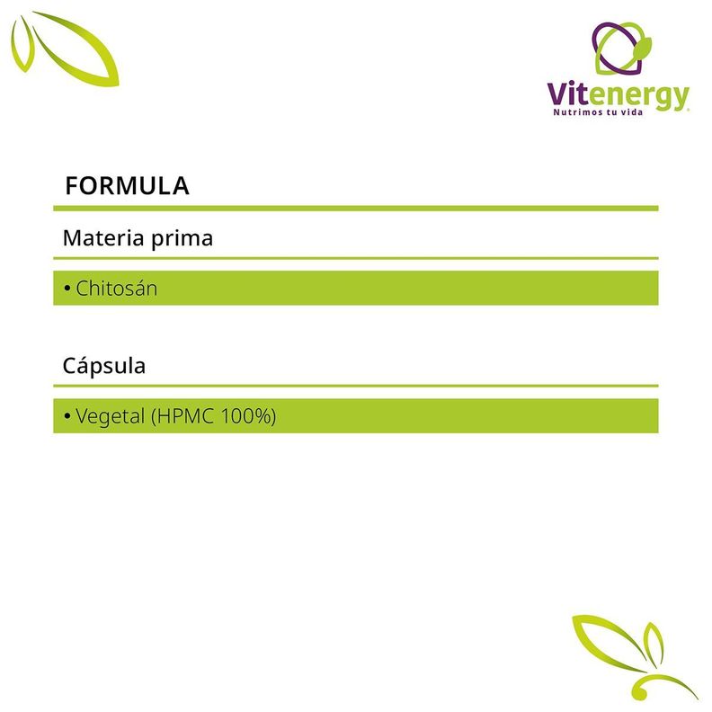 Chitosan 100%-180 cápsulas -quemador natural  Pack x 3-4