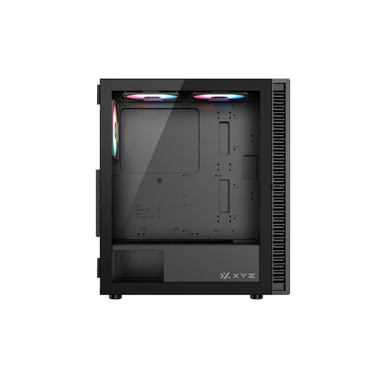 Gabinete Gamer XYZ AIRONE 100 Mesh Black, 6x 120/140mm A-RGB Fan, USB 3.0, ATX-1