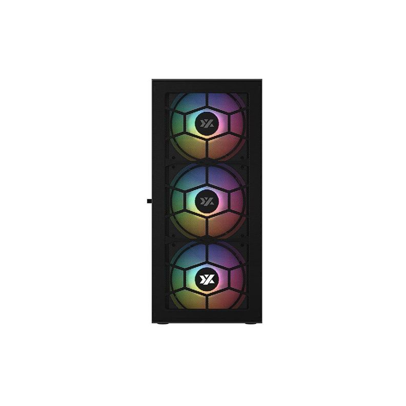 Gabinete Gamer XYZ AIRONE 100 Mesh Black, 6x 120/140mm A-RGB Fan, USB 3.0, ATX-2
