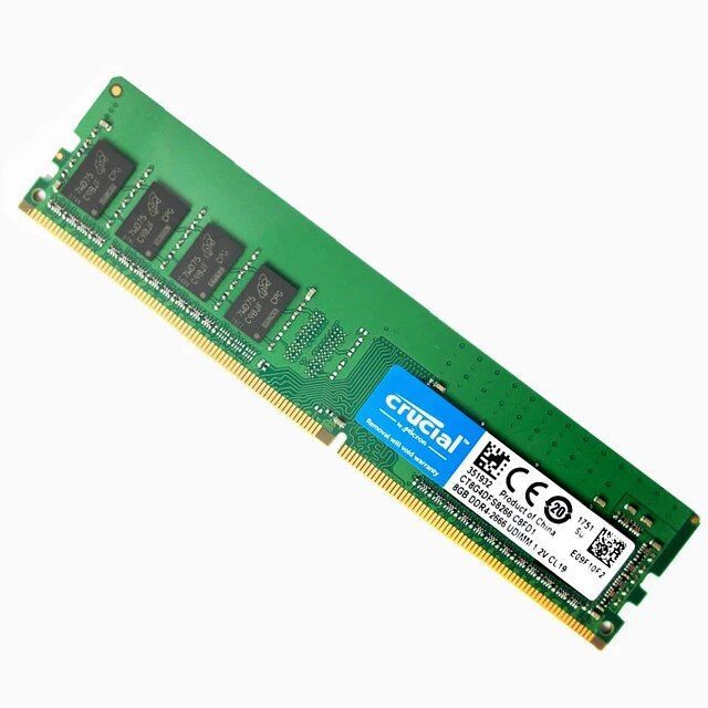 Memoria Ram DDR4 8GB 2666MHz Crucial CB8GU2666, UDIMM, CL19, 1.2V-0