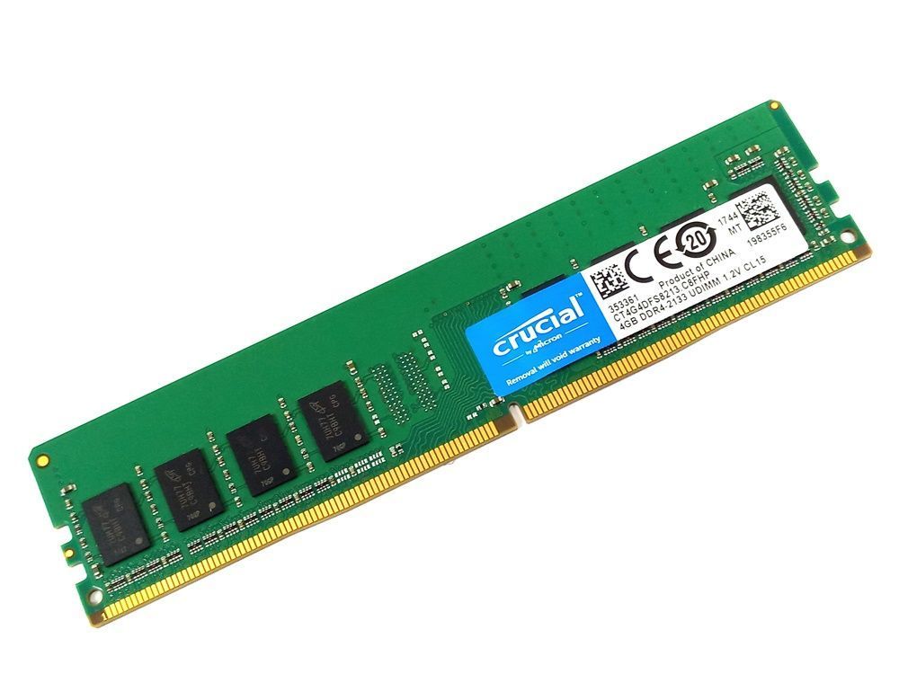 Memoria Ram DDR4 8GB 2666MHz Crucial CB8GU2666, UDIMM, CL19, 1.2V-1