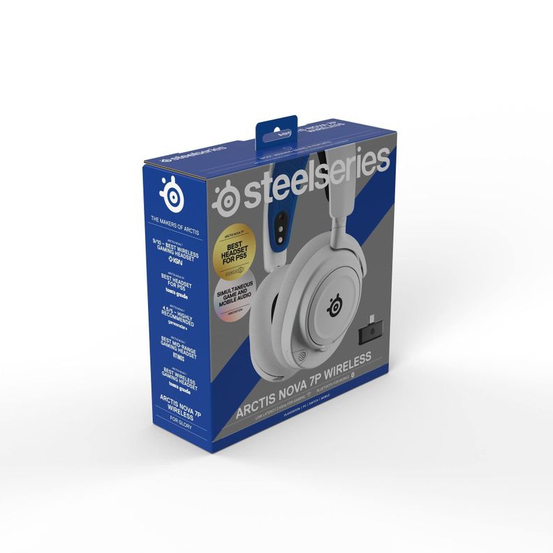 Audífonos Gamer Inalámbrico Steelseries Arctis Nova 7P, PS5, Color Blanco-4