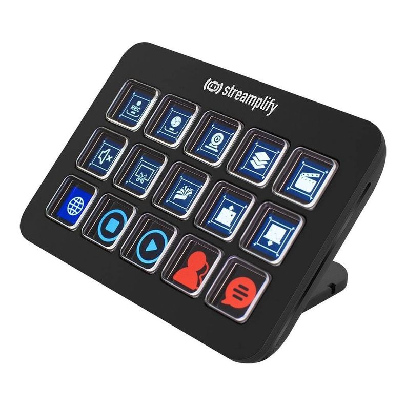 Streamplify Streaming Deck One, 15 Teclas, 2 Puertos USB 3.0, Color Negro-1