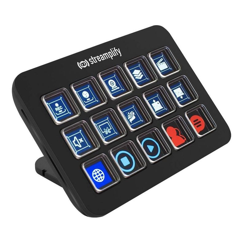 Streamplify Streaming Deck One, 15 Teclas, 2 Puertos USB 3.0, Color Negro-2
