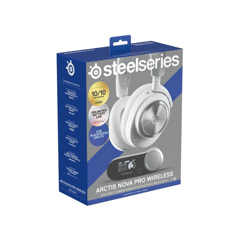 Audífonos Inalámbricos SteelSeries Arctis Nova Pro para PS5, PS4, PC, Switch - White-2