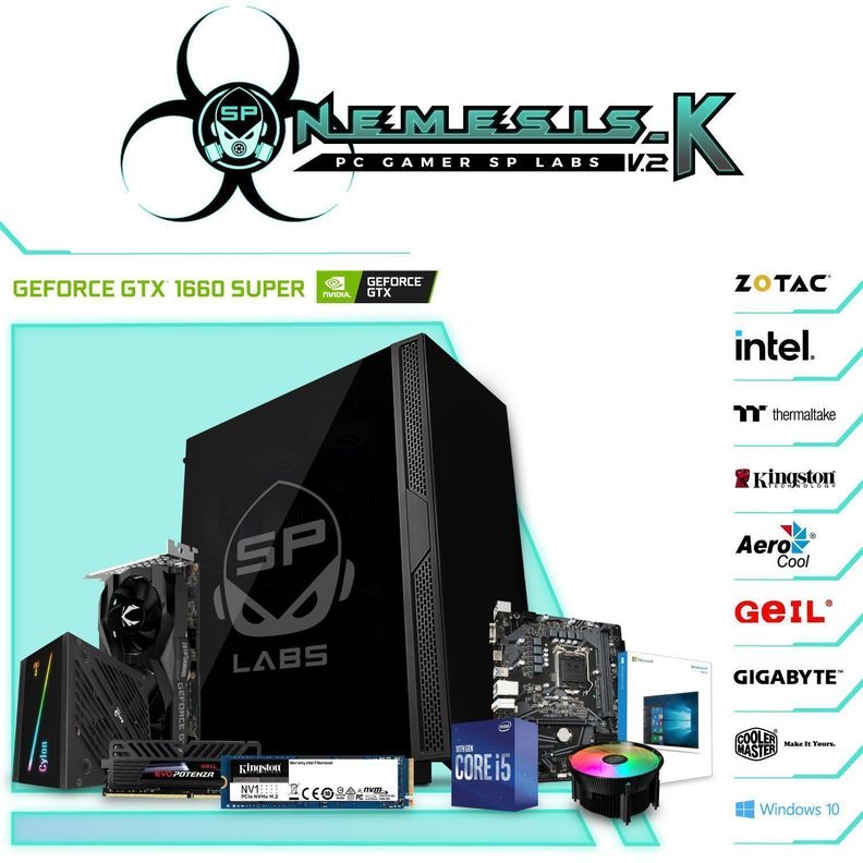 PC Gamer SP Labs Nemesis-K GTX1660 Super i5-10400F-1
