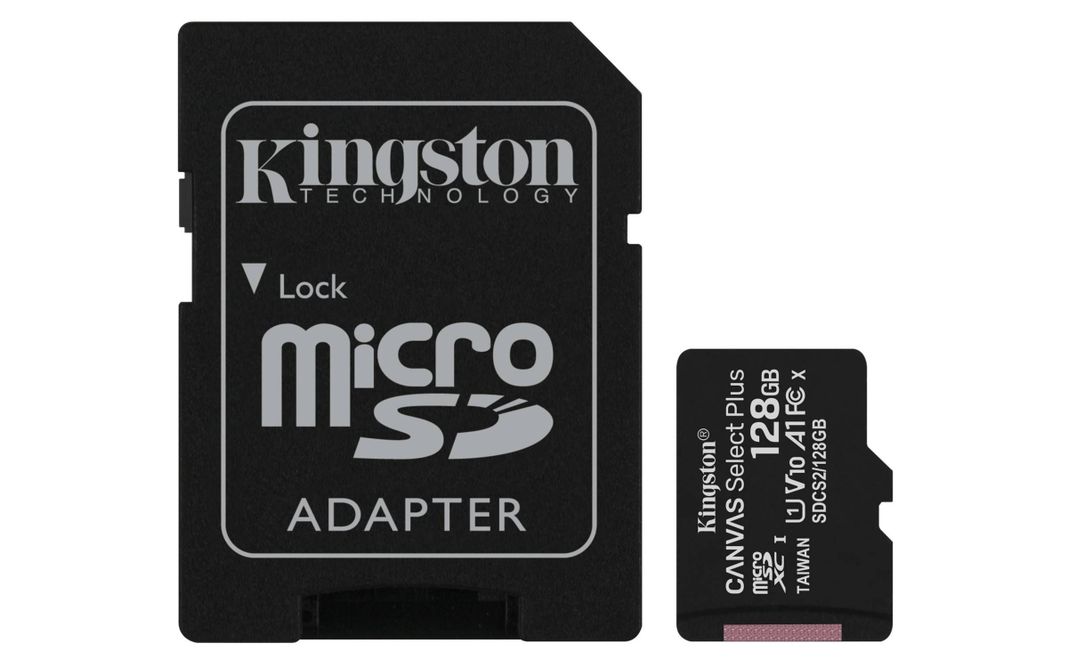 Tarjeta de Memoria MicroSDXC Kingston 128GB Canvas Select Plus 100R/85R, Class 10 UHS-I-0